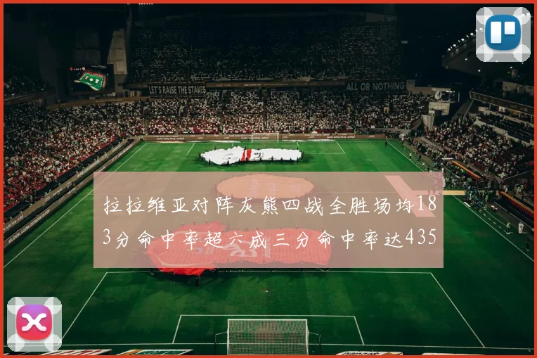 拉拉维亚对阵灰熊四战全胜场均183分命中率超六成三分命中率达435